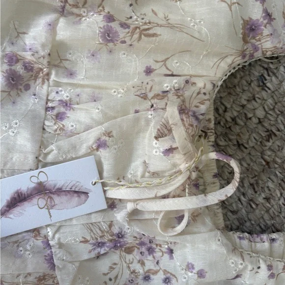 Elegant Cream Floral Maxi Dress corset waist size S - Picture 10 of 13